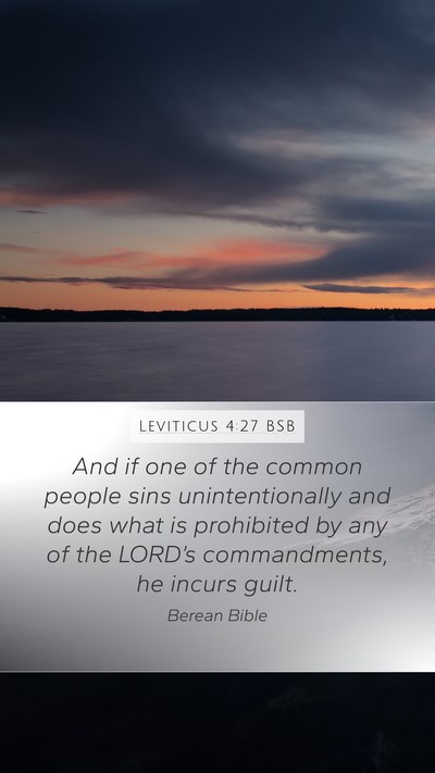 Leviticus 4:27 BSB Bible Verse Image