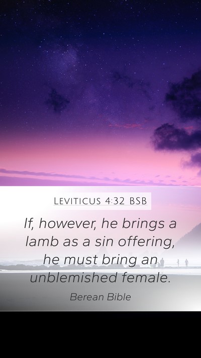 Leviticus 4:32 BSB Bible Verse Image