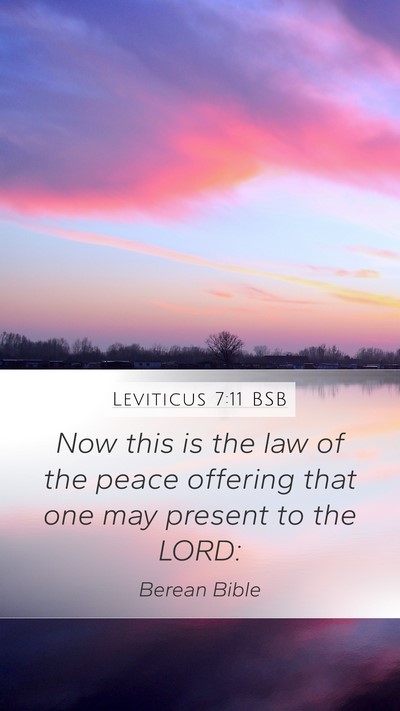 Leviticus 7:11 BSB Bible Verse Image