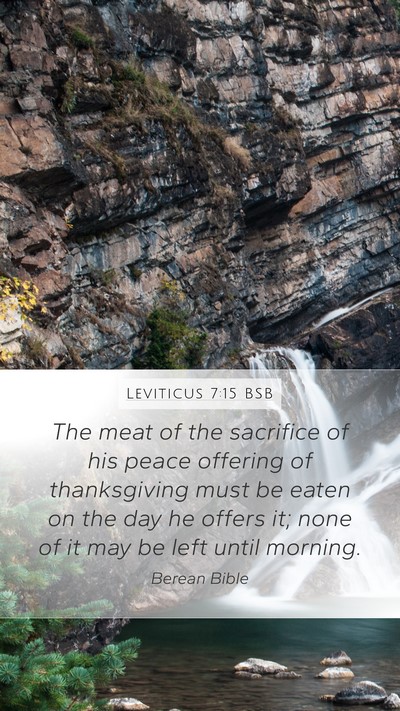 Leviticus 7:15 BSB Bible Verse Image