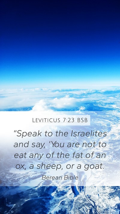 Leviticus 7:23 BSB Bible Verse Image