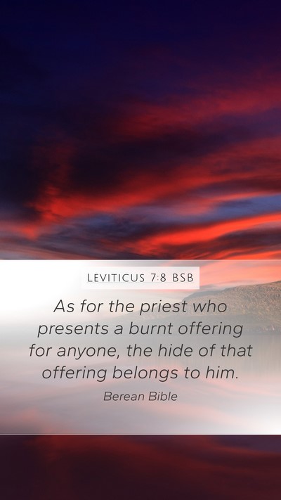 Leviticus 7:8 BSB Bible Verse Image
