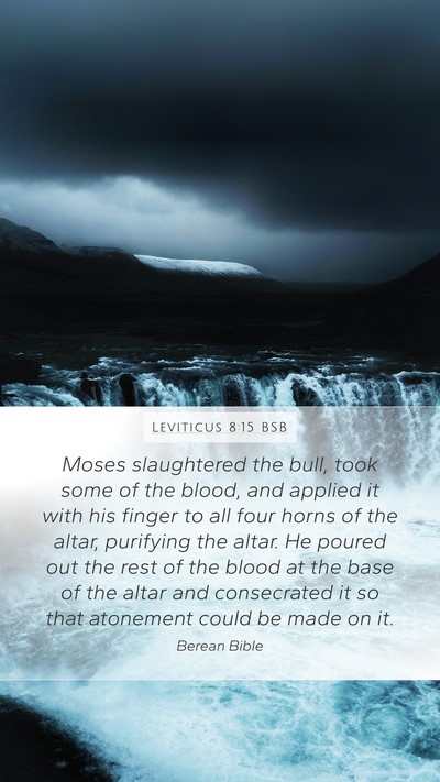 Leviticus 8:15 BSB Bible Verse Image