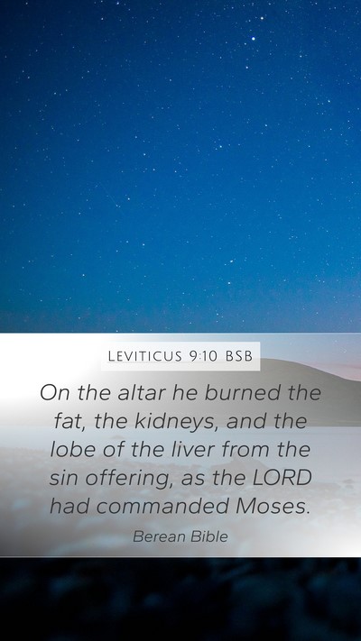 Leviticus 9:10 BSB Bible Verse Image