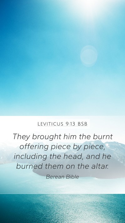 Leviticus 9:13 BSB Bible Verse Image