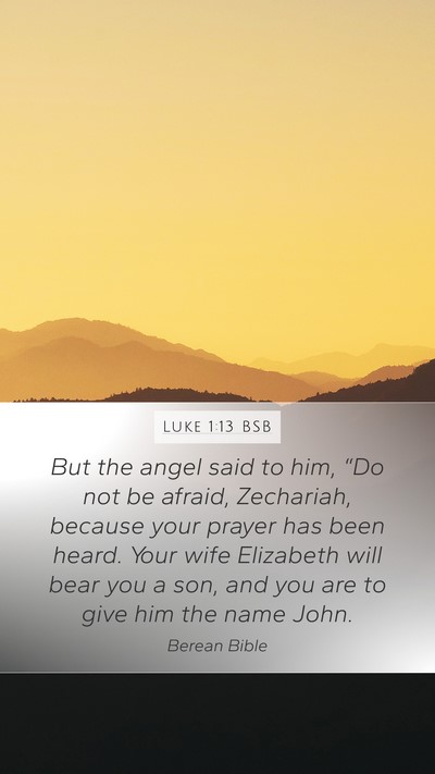 Luke 1:13 BSB Bible Verse Image