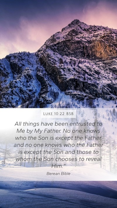 Luke 10:22 BSB Bible Verse Image