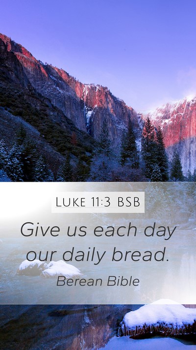 Luke 11:3 BSB Bible Verse Image