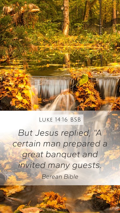 Luke 14:16 BSB Bible Verse Image