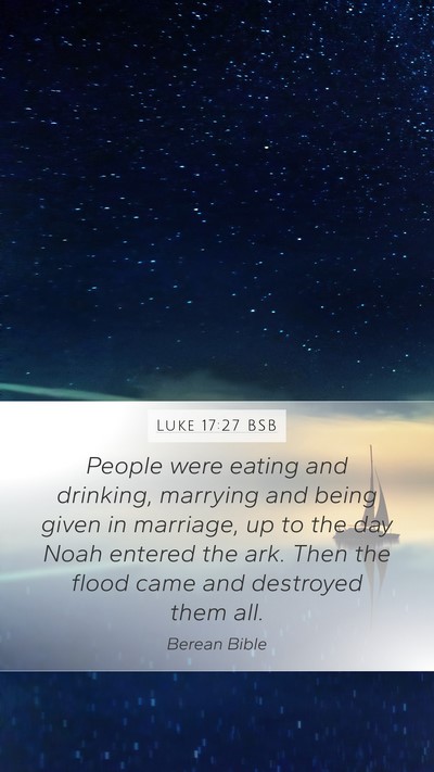 Luke 17:27 BSB Bible Verse Image