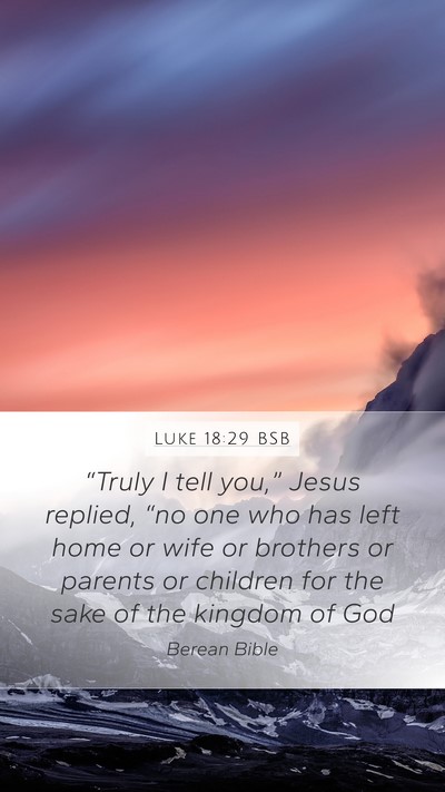 Luke 18:29 BSB Bible Verse Image
