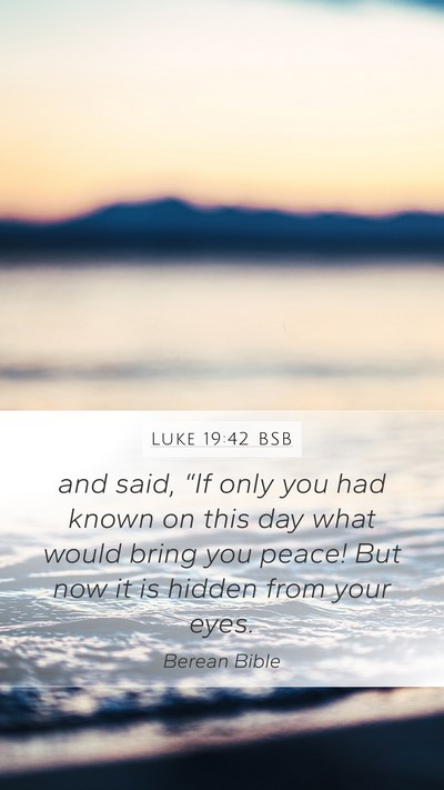 Luke 19:42 BSB Bible Verse Image