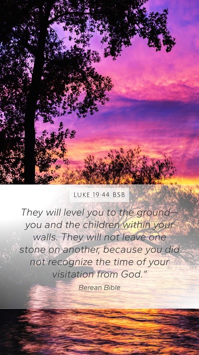 Luke 19:44 BSB Bible Verse Image