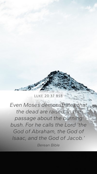 Luke 20:37 BSB Bible Verse Image