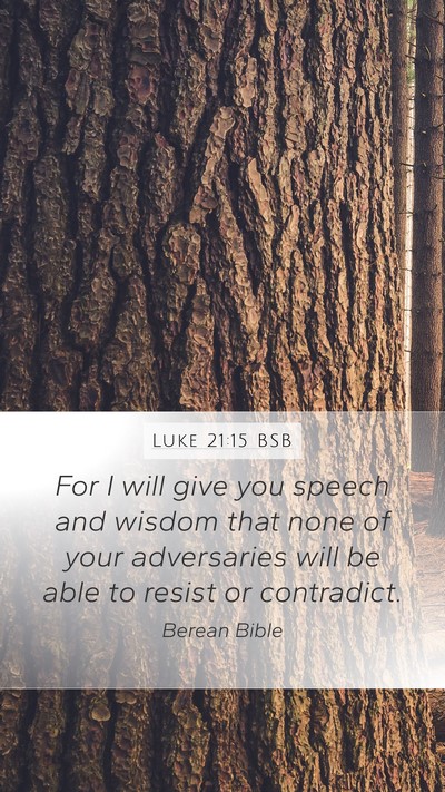 Luke 21:15 BSB Bible Verse Image