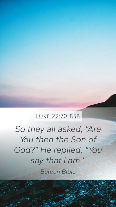 Luke 22:70 BSB Bible Verse Image