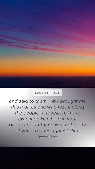 Luke 23:14 BSB Bible Verse Image