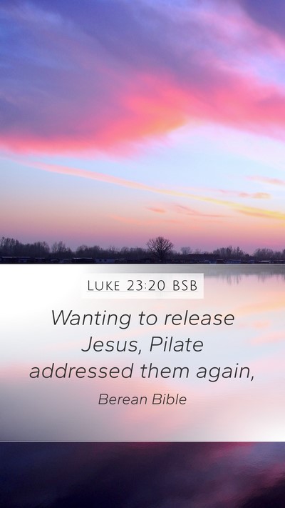 Luke 23:20 BSB Bible Verse Image