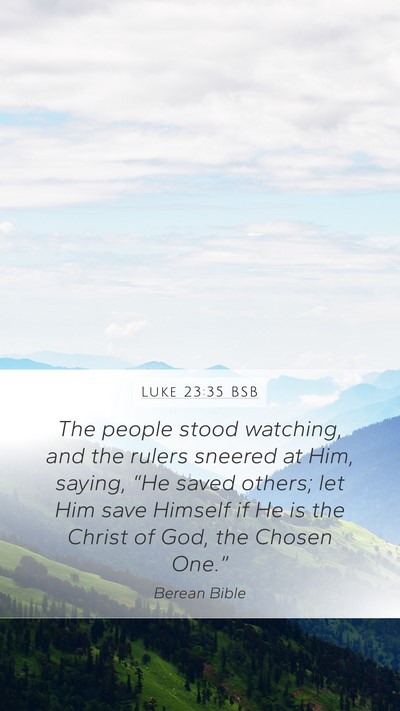 Luke 23:35 BSB Bible Verse Image