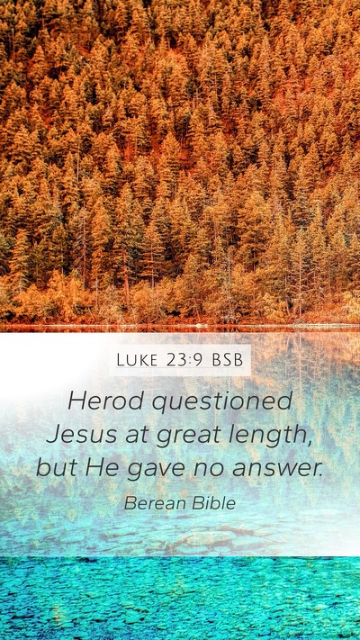 Luke 23:9 BSB Bible Verse Image