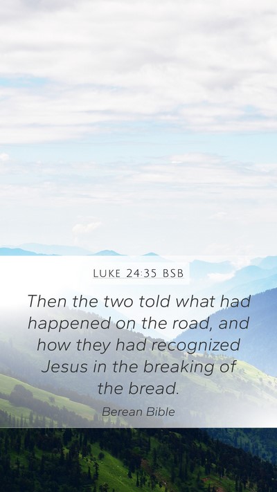 Luke 24:35 BSB Bible Verse Image