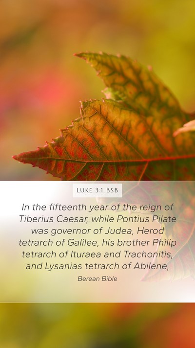 Luke 3:1 BSB Bible Verse Image