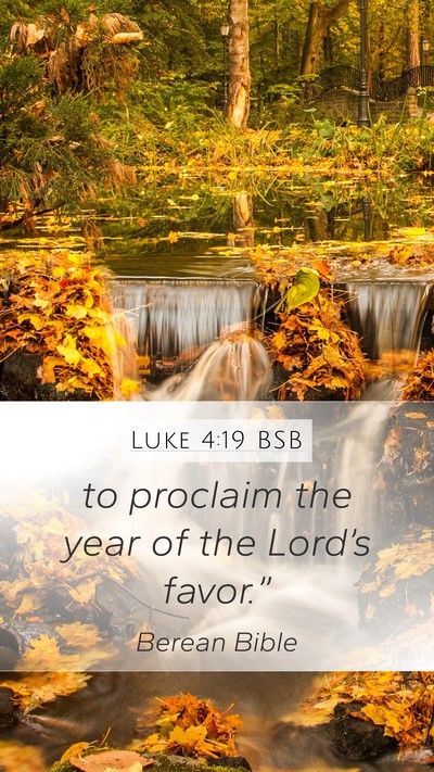 Luke 4:19 BSB Bible Verse Image