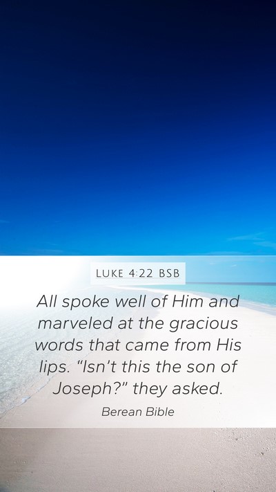 Luke 4:22 BSB Bible Verse Image