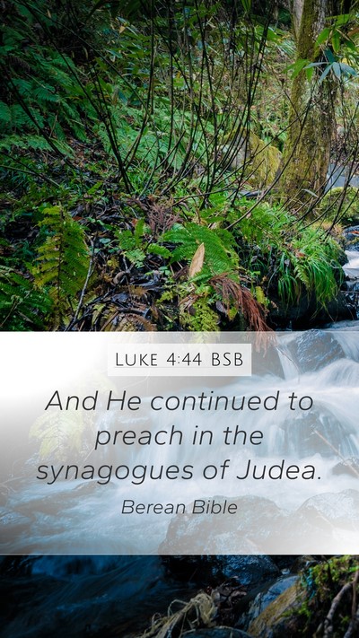 Luke 4:44 BSB Bible Verse Image