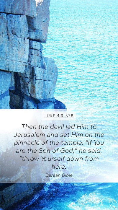 Luke 4:9 BSB Bible Verse Image