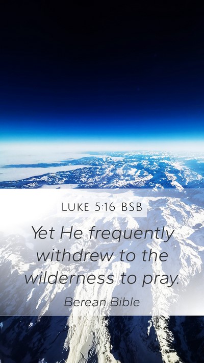 Luke 5:16 BSB Mobile Phone Wallpaper - Yet He frequently withdrew to the wilderness to - Mobile Bible Verse Wallpaper