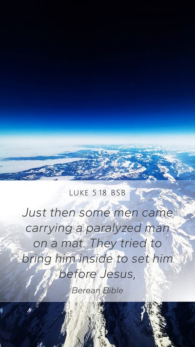 Luke 5:18 BSB Bible Verse Image