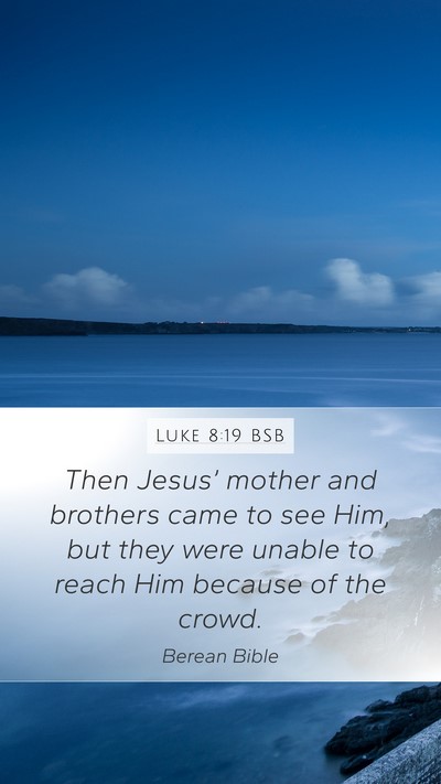 Luke 8:19 BSB Bible Verse Image
