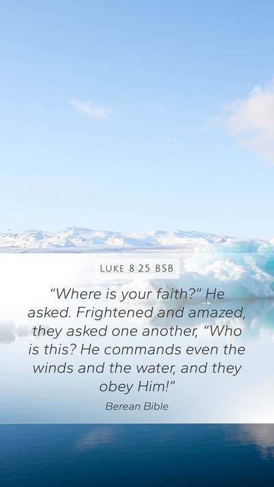 Luke 8:25 BSB Bible Verse Image