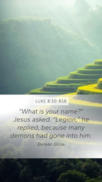 Luke 8:30 BSB Bible Verse Image