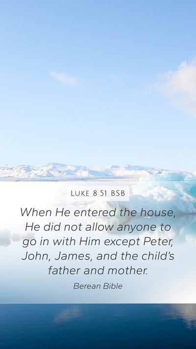 Luke 8:51 BSB Bible Verse Image