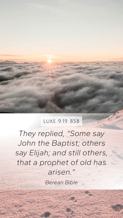 Luke 9:19 BSB Bible Verse Image
