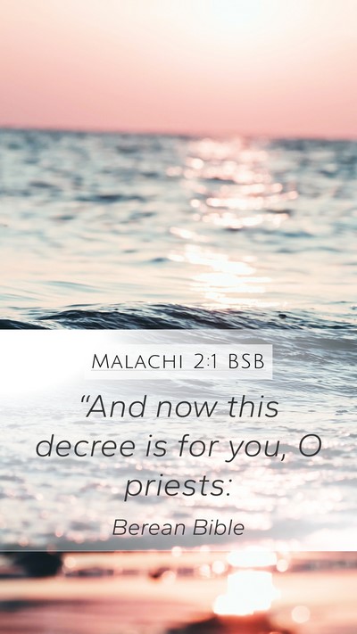 Malachi 2:1 BSB Bible Verse Image