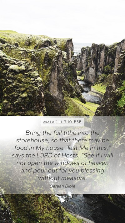 Malachi 3:10 BSB Bible Verse Image