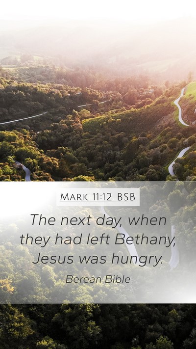 Mark 11:12 BSB Bible Verse Image