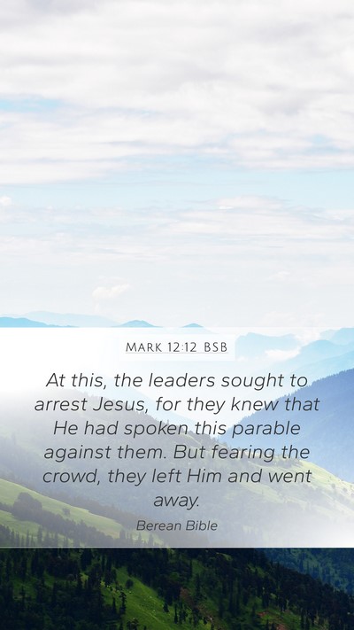 Mark 12:12 BSB Bible Verse Image