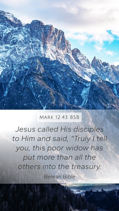 Mark 12:43 BSB Bible Verse Image