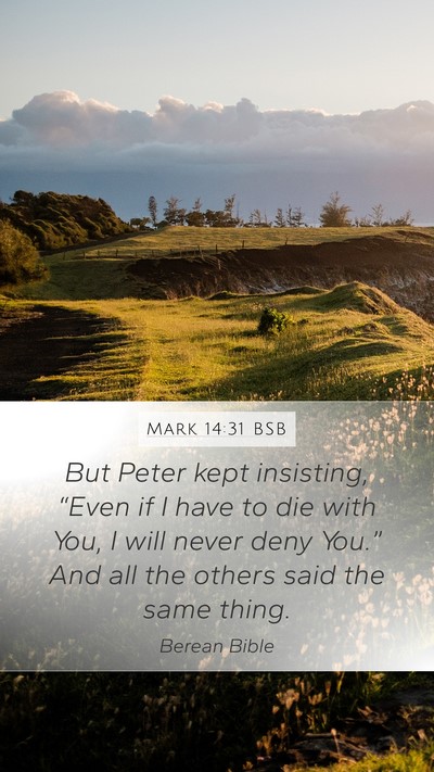 Mark 14:31 BSB Bible Verse Image