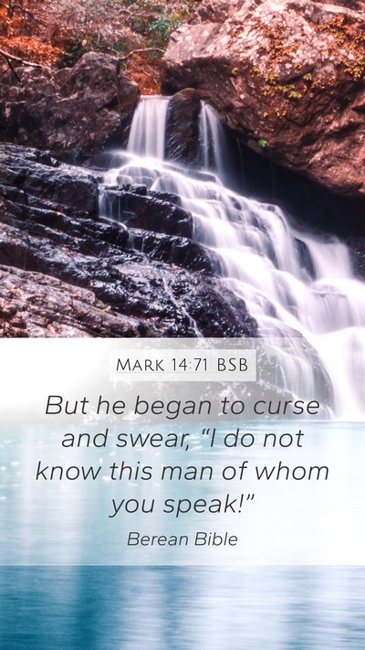 Mark 14:71 BSB Bible Verse Image