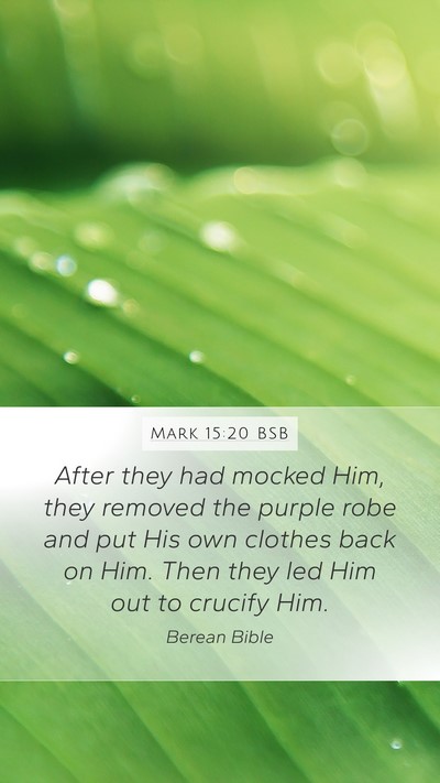 Mark 15:20 BSB Bible Verse Image
