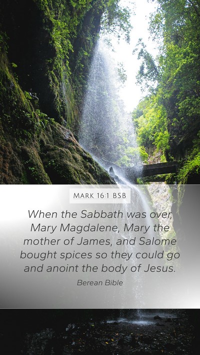 Mark 16:1 BSB Bible Verse Image