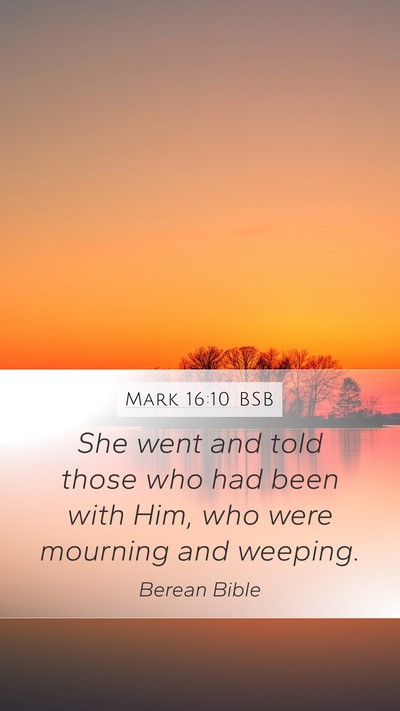 Mark 16:10 BSB Bible Verse Image
