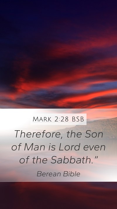 Mark 2:28 BSB Bible Verse Image