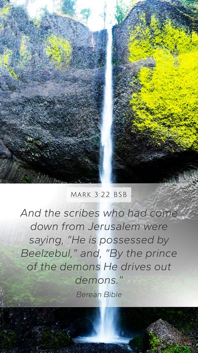 Mark 3:22 BSB Bible Verse Image