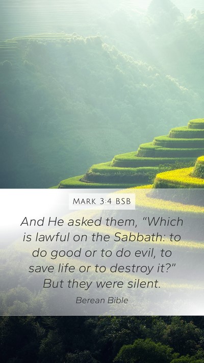Mark 3:4 BSB Bible Verse Image